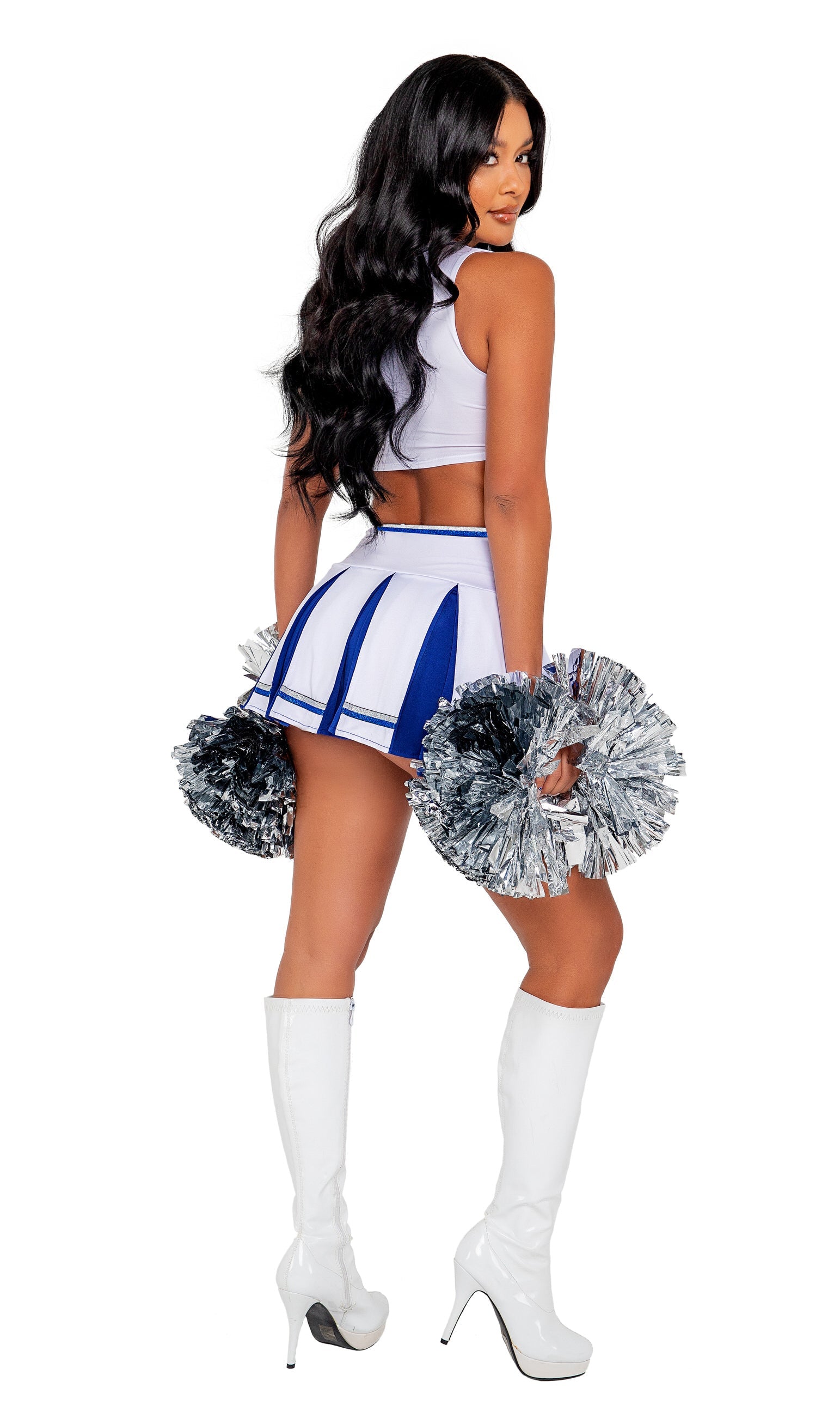 Feminine 3PC Playboy Cheer Squad Costumes Back View