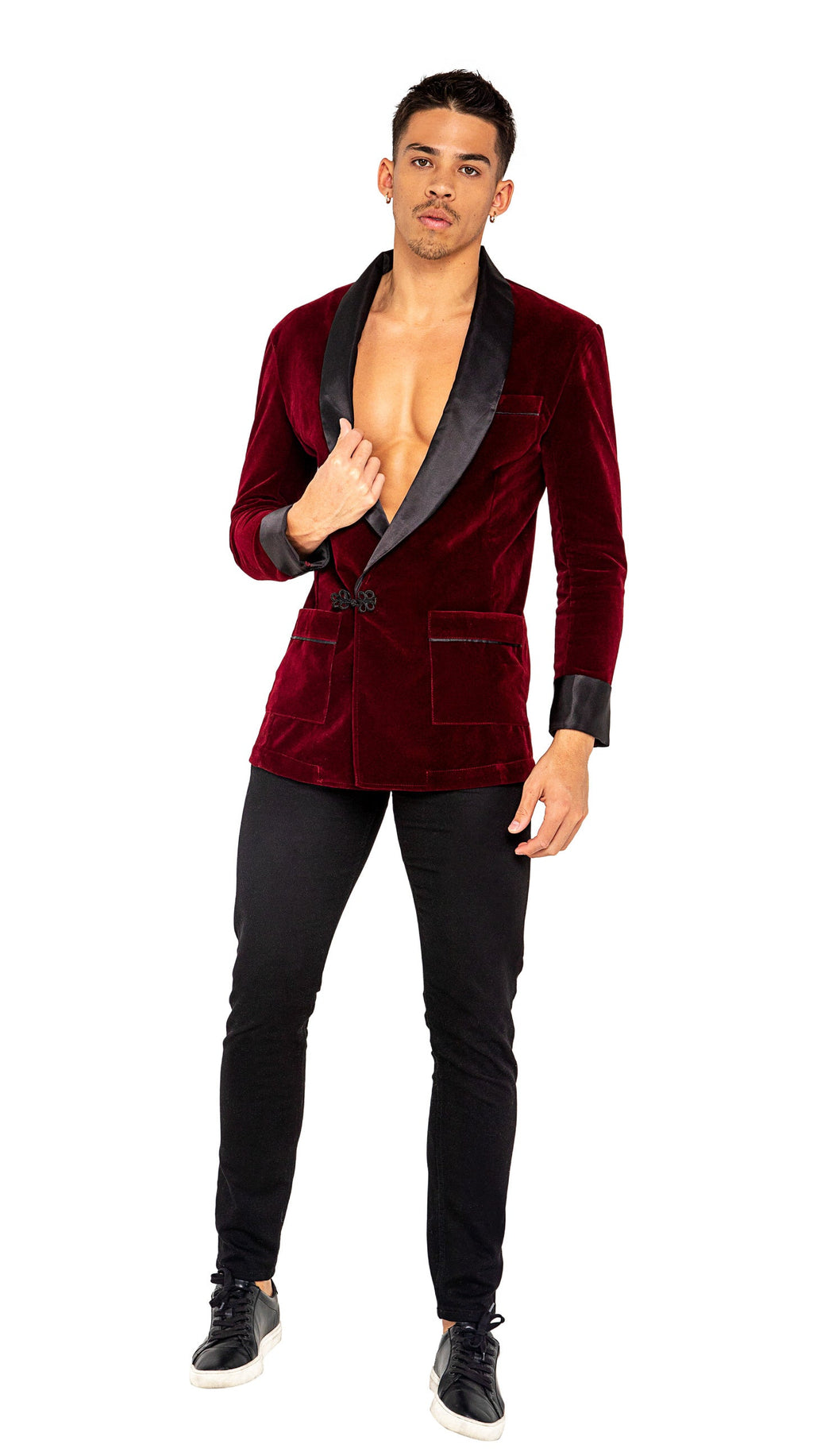 Divine Playboy Smoke Lounge Gent Costume in Burgundy by Build-A-Hoochie
