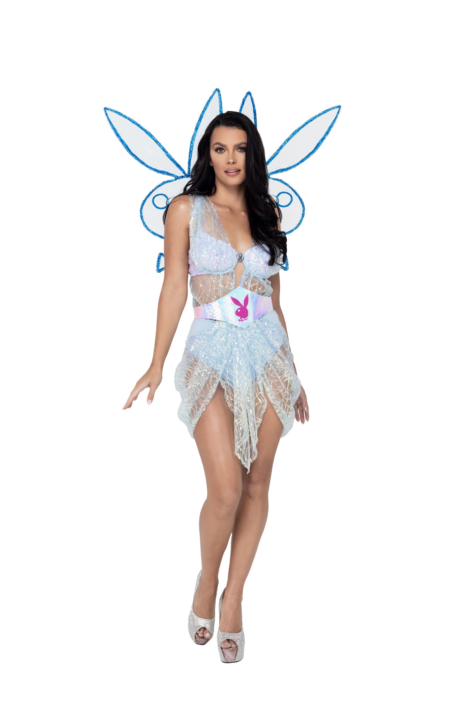 Blue/multi Enchantress 3PC Playboy Mystical Fairy Playboy Costumes Size XL