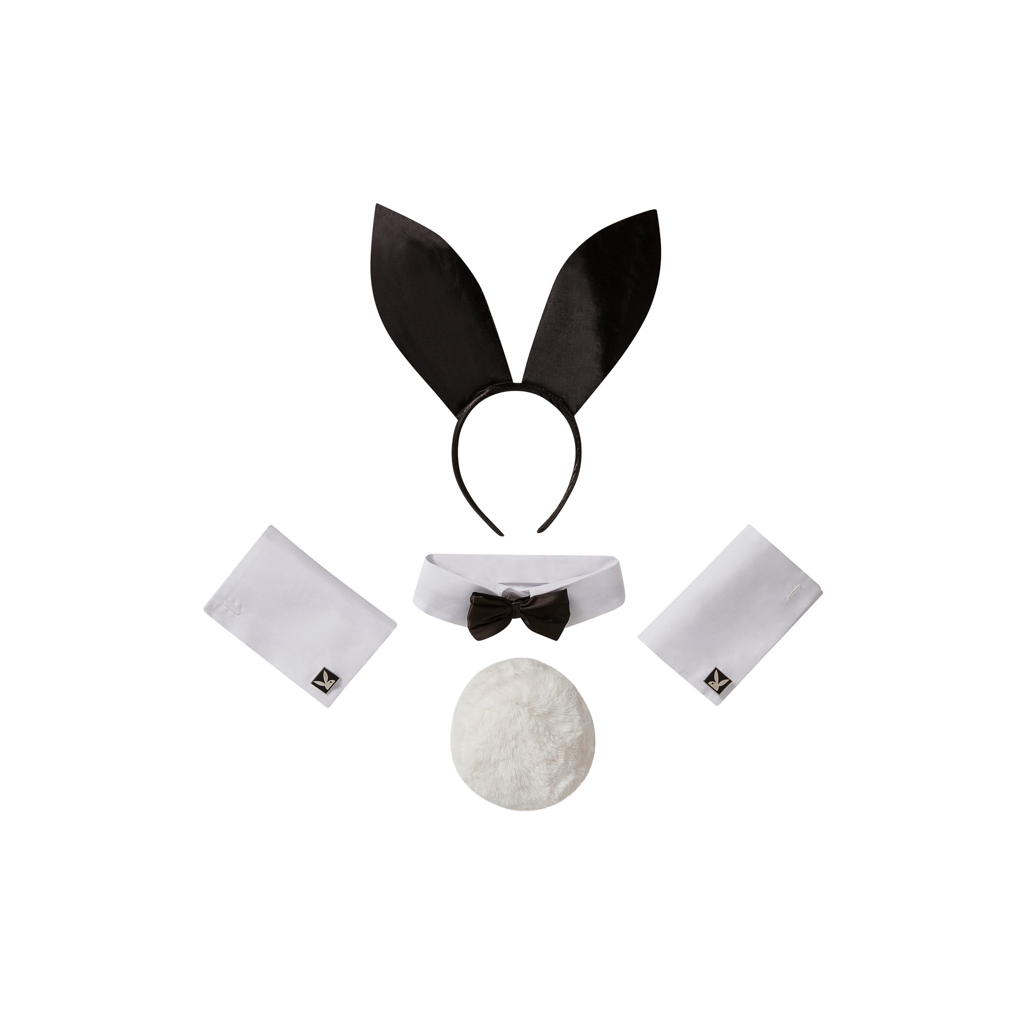 Black/white Onyx 5pc Playboy Accessories Kit Playboy Costumes Size O/S