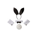 Delightful 5PC Playboy Accessories Kit Costume Accessory Set in Black by Build-A-Hoochie
