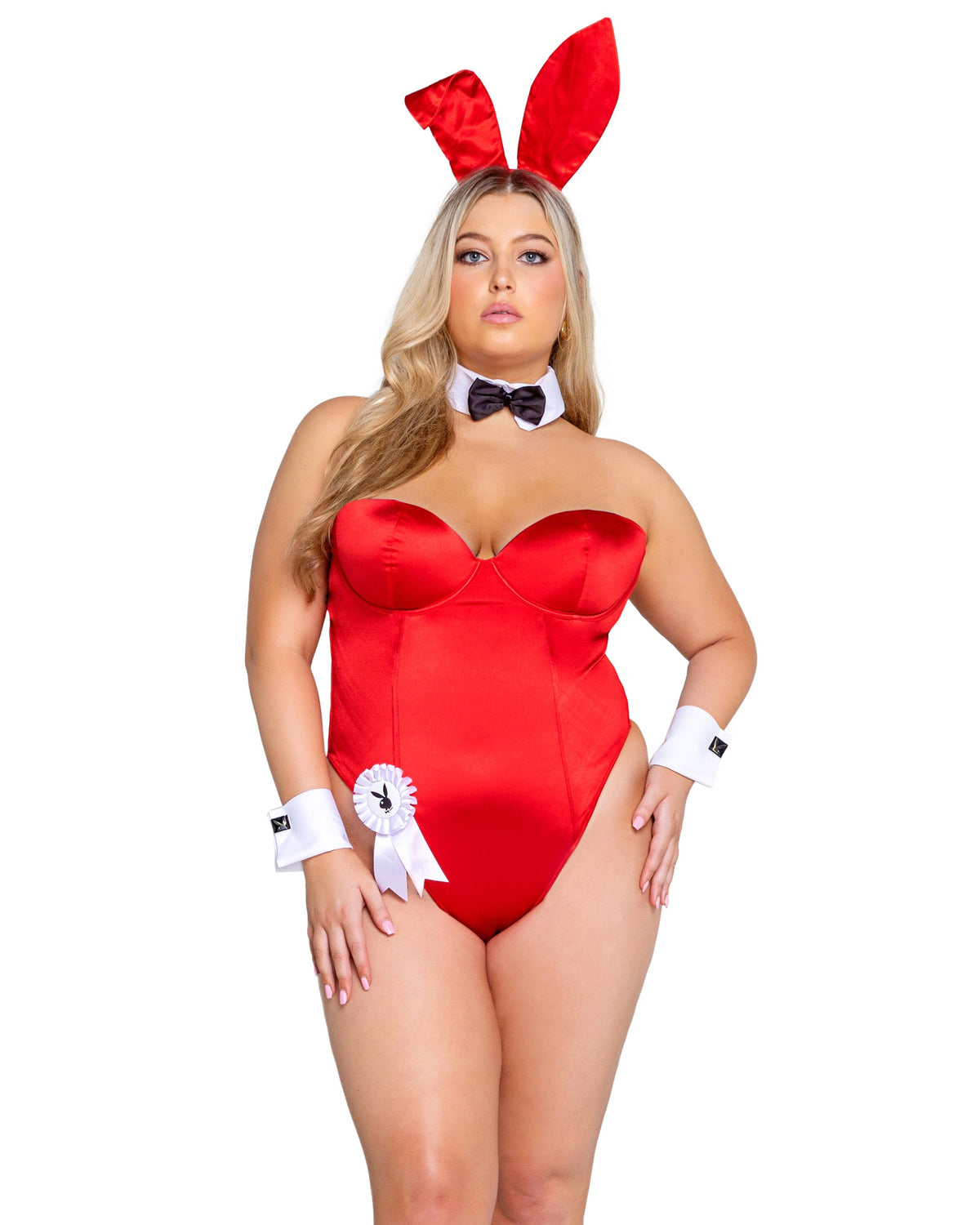 Divine 8PC Classic Playboy Bunny Costume Set in Red by Build-A-Hoochie