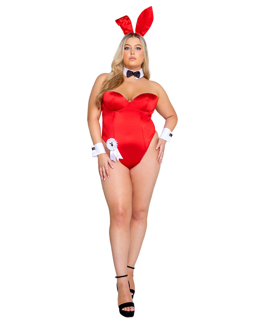 Divine 8PC Classic Playboy Bunny Costume Set in Red by Build-A-Hoochie