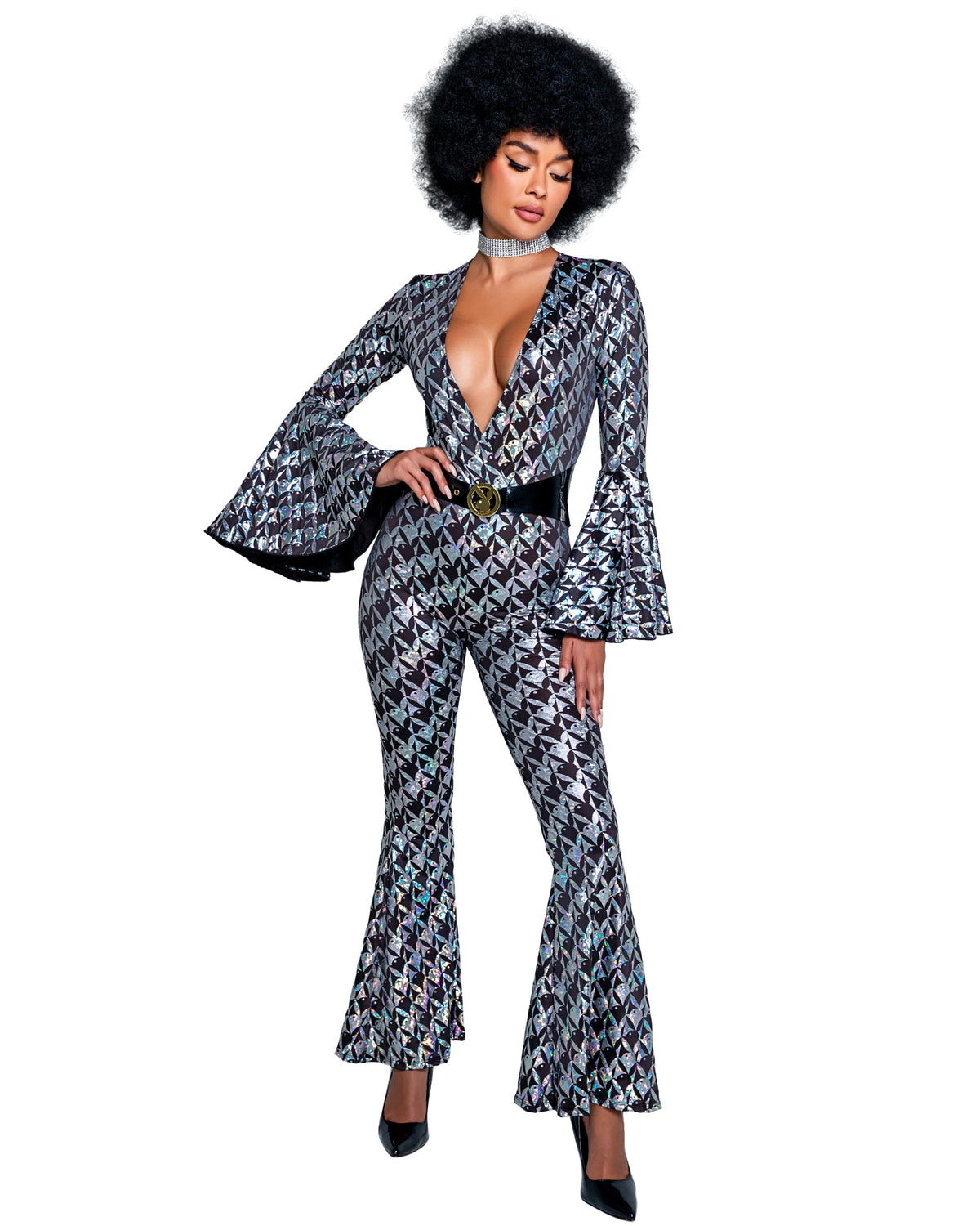 Stunning Playboy Disco Fever Costume in Silver by Build-A-Hoochie