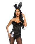Glamorous 5PC Legal Playboy Bunny Costume Set in Black by Build-A-Hoochie