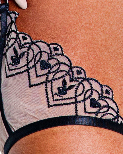 Powerful Playboy Bunny Kiss 3-Piece Chaps Set Playboy Lingerie