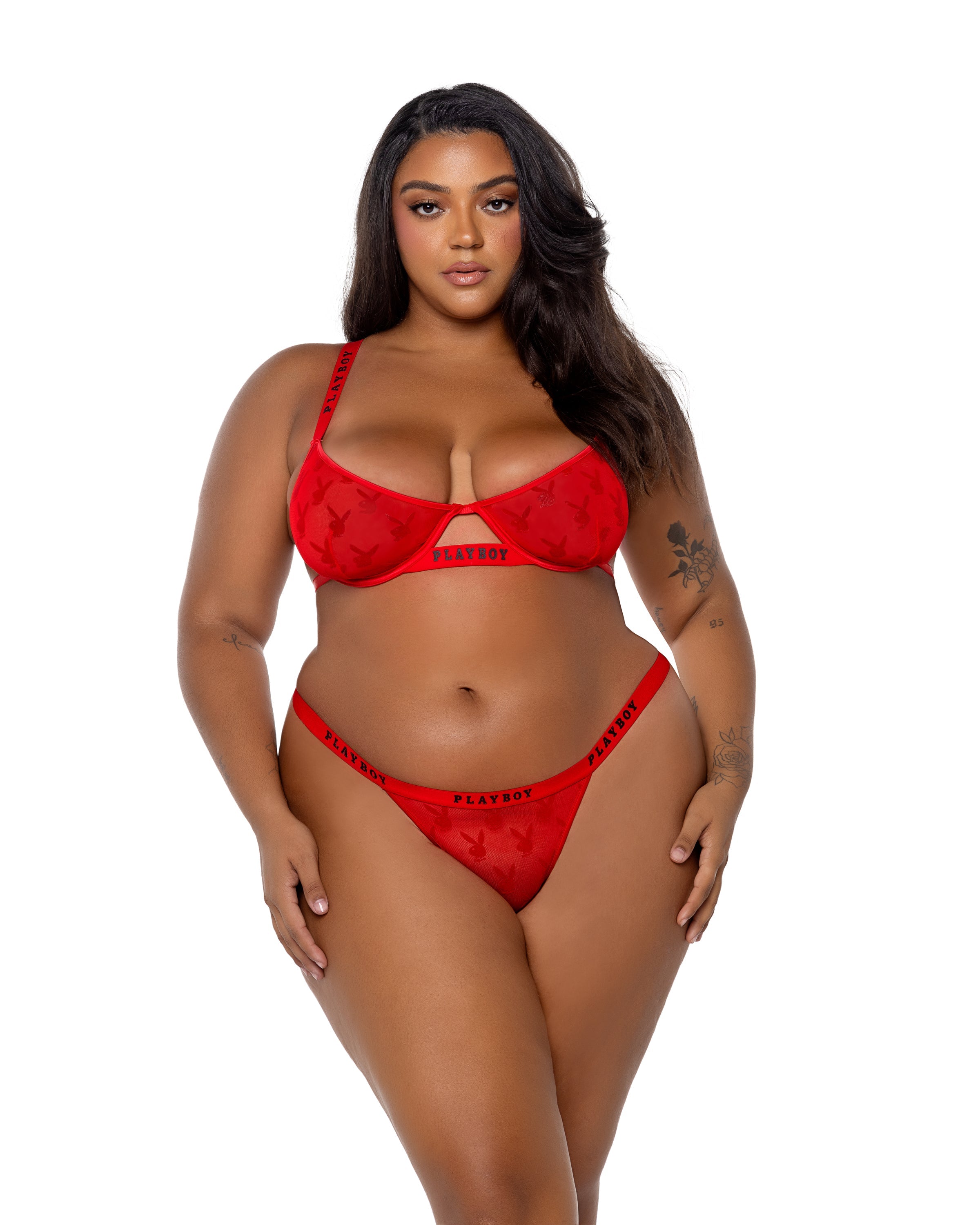 BAHPBLI154 - Divine Playboy Bunny Rouge 2pc Set