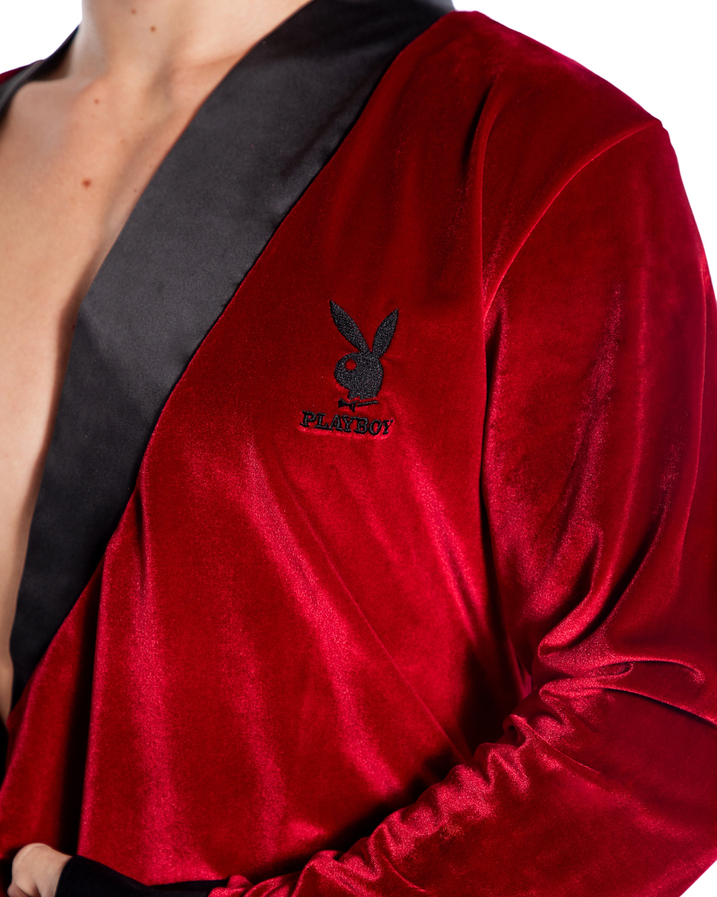 Enchanting Playboy Mens Smoke Lounge Robe Lingerie