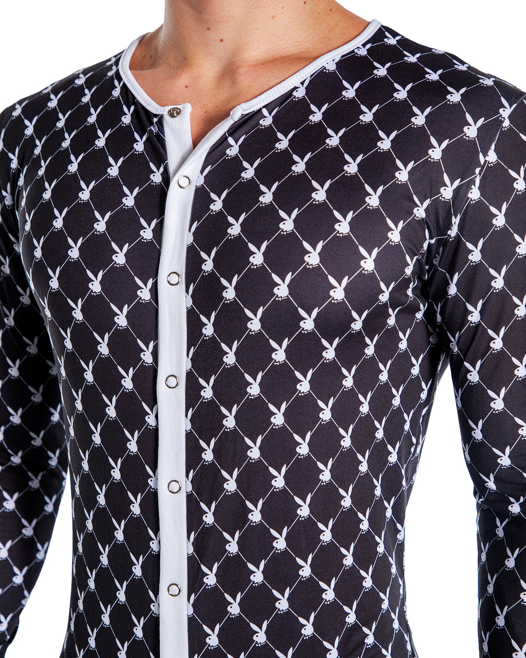 BAHPBLI171 - Radiant Playboy Mens Bunny Cozy Lounge Union Suit