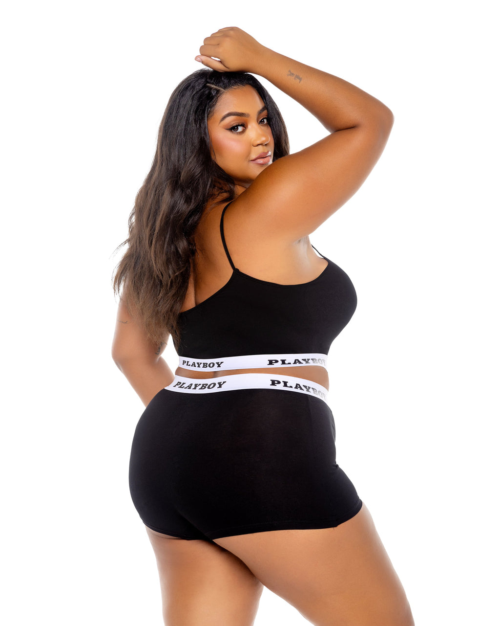 Magnetizing Playboy Bunny Sport Lounge Bralette 2pc Set Lingerie Back View