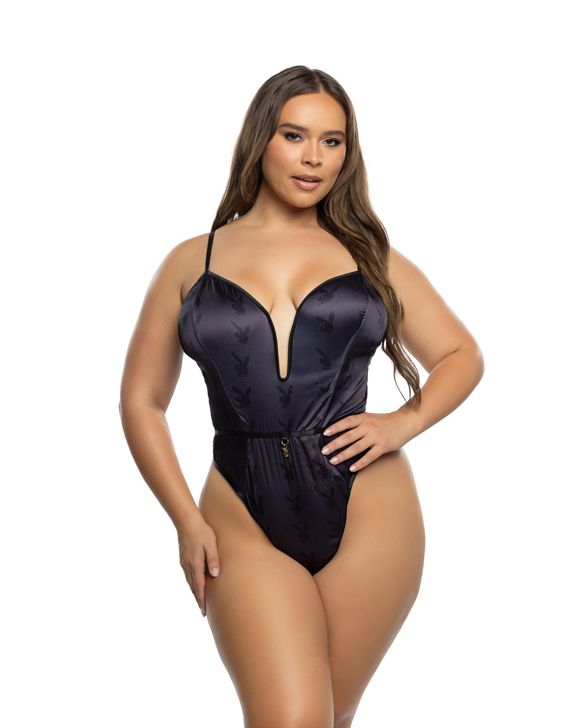 Charming Blackout Bunny Romper Lingerie Romper by Build-A-Hoochie