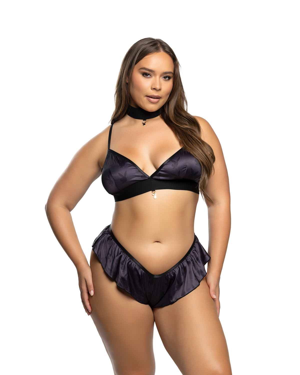 Captivating Blackout Bunny 2PC Lounge Set by Build-A-Hoochie