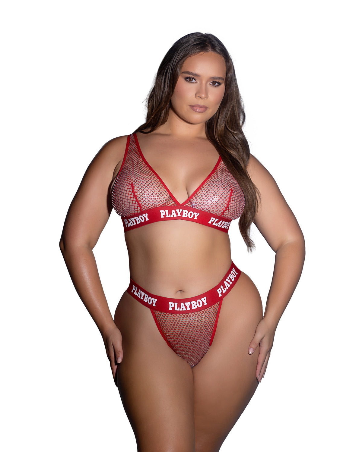 Foxy Galaxy Bunny 2PC Set Lingerie Set in Red by Build-A-Hoochie