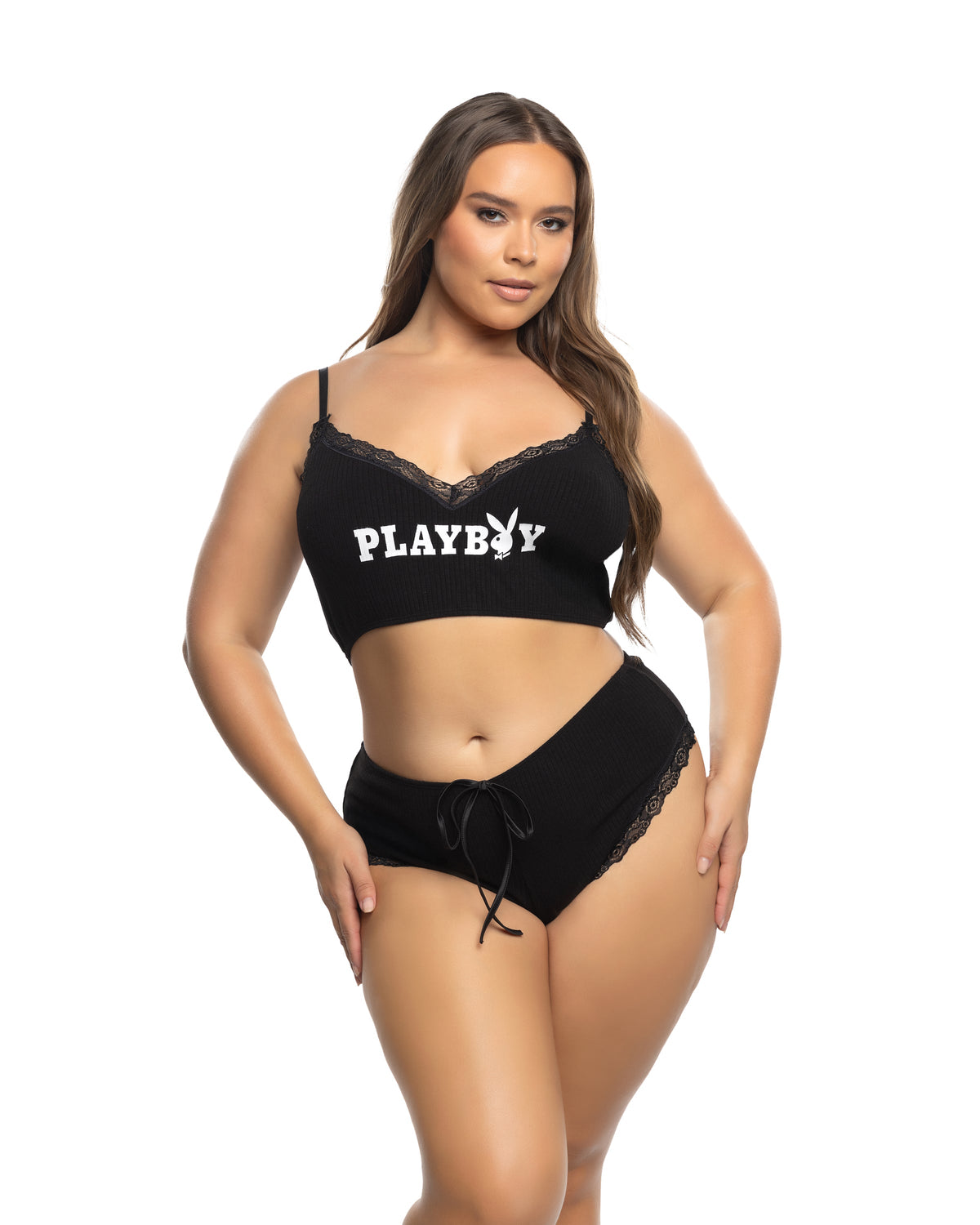 Majestic Comfy Bunny 2PC Cropped Cami Set Lingerie Set by Build-A-Hoochie