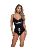 Polished Comfy Bunny Romper Lingerie Romper in Black by Build-A-Hoochie