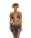 Sassy 3PC Splash Bunny Bikini Lingerie Set in Black by Build-A-Hoochie