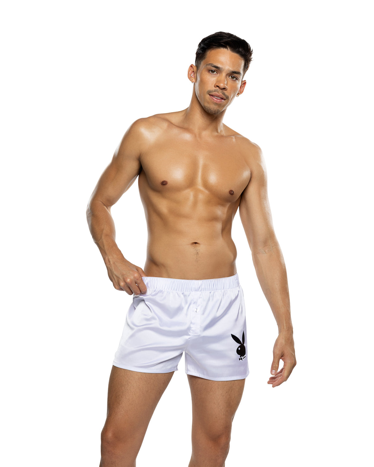 Divine Bunny Boxer Men's Boxer Shorts in Black by Build-A-Hoochie