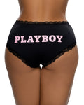 Captivating Ultra Soft Playboy Panty in Black by Build-A-Hoochie