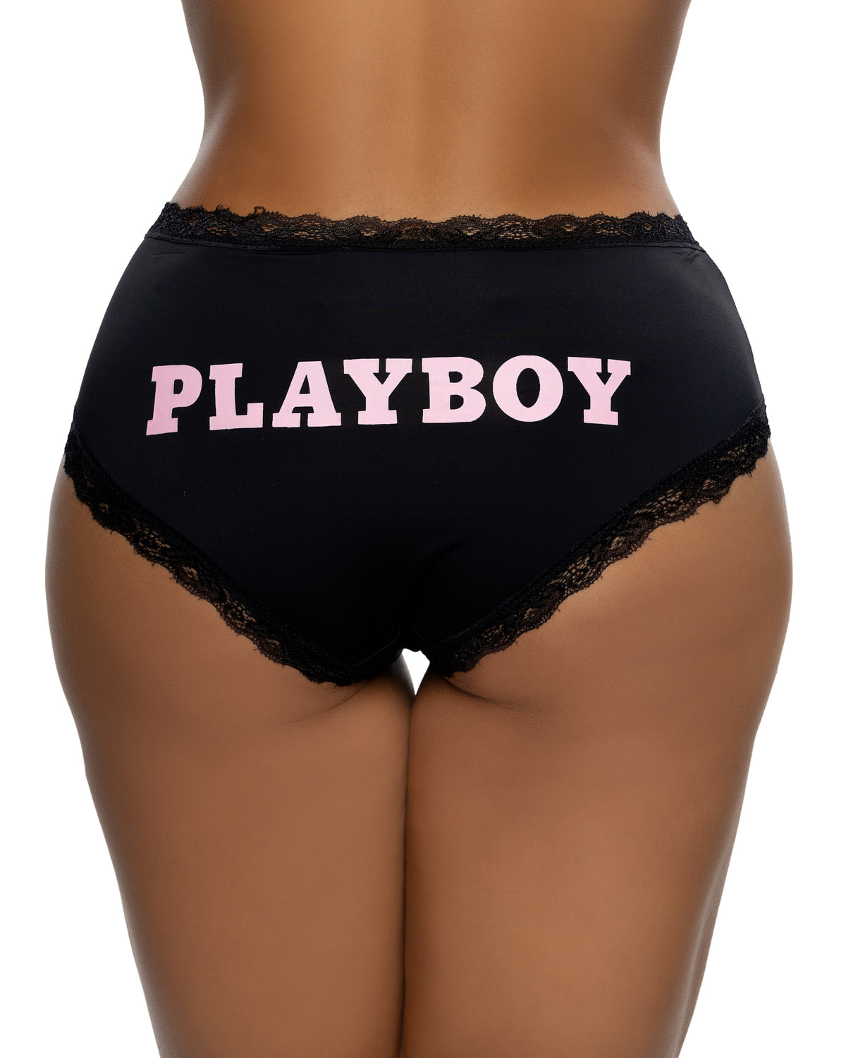 Captivating Ultra Soft Playboy Panty in Black by Build-A-Hoochie