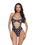 Stunning Nautical Bunny 1-PC Swimsuit One-Piece Swimsuit in Black by Build-A-Hoochie