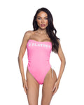 Sparkling Bunny World 1-PC Swimsuit One-Piece Swimsuit in Pink by Build-A-Hoochie