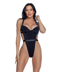 Chic Bunny Beach 1-PC Swimsuit One-Piece Swimsuit in Black by Build-A-Hoochie