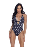 Glamorous Bunny World 1-PC Swimsuit One-Piece Swimsuit in Black by Build-A-Hoochie
