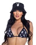 Enchanting Bunny Bucket Hat in Black by Build-A-Hoochie