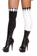 Wicked Jester Stockings Hosiery in Black by Build-A-Hoochie