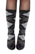 Grey Argyle Leg Warmer Legwear Accessory in As Shown by Build-A-Hoochie