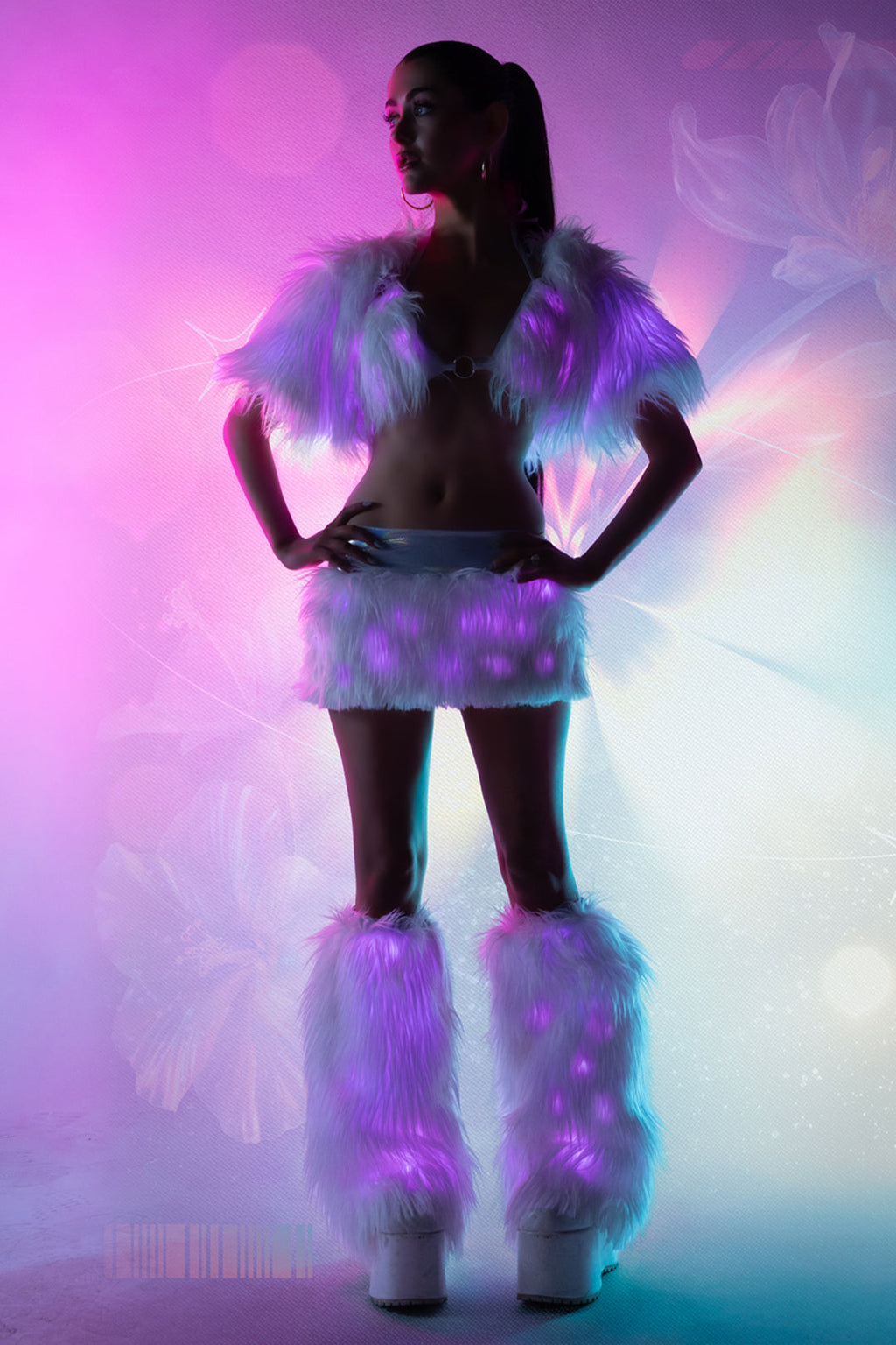 BAHJR232 - Radiance Light-Up Faux Fur Shrug